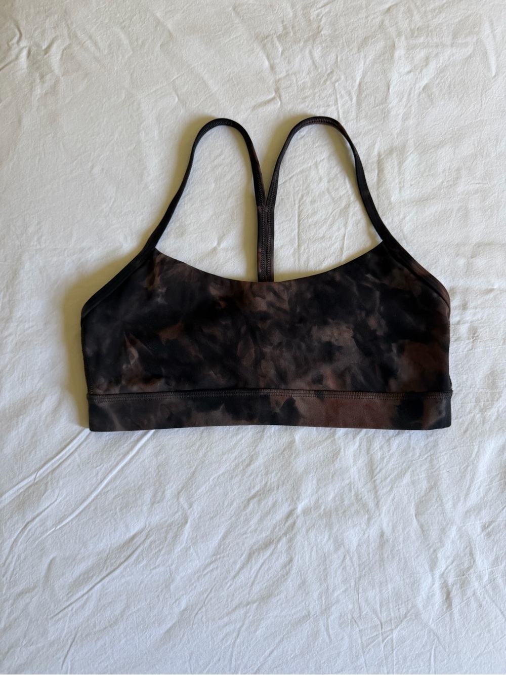 lululemon Flow Y Bra Diamond Dye Pink/Graphite Purple Size 8